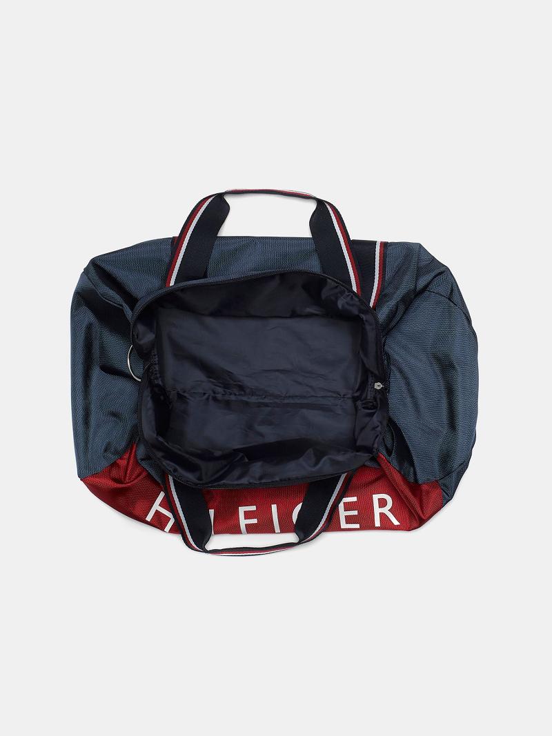 Navy / Red Tommy Hilfiger Signature Duffle Bags | NZ_M31701