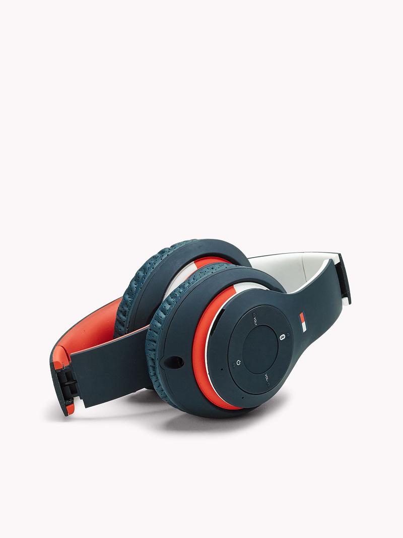 Navy / Red / White Tommy Hilfiger Noise Isolating Wireless Headphones Technology | NZ_W21690