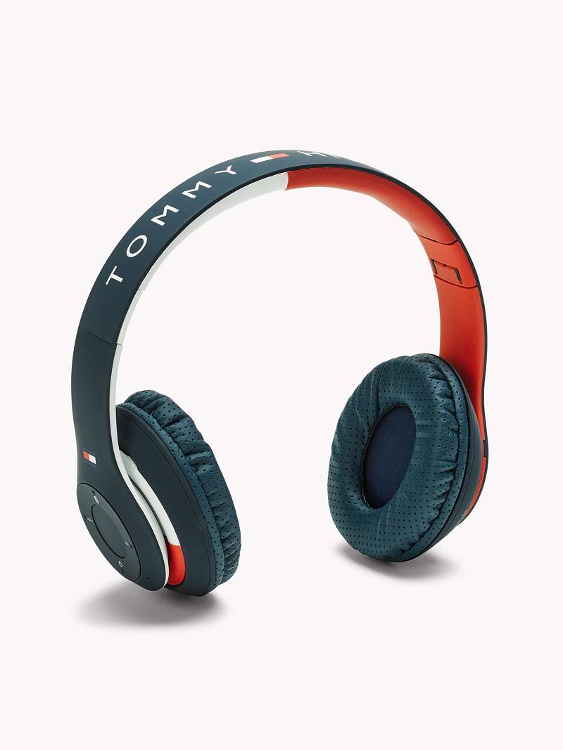 Navy / Red / White Tommy Hilfiger Noise Isolating Wireless Headphones Technology | NZ_W21690