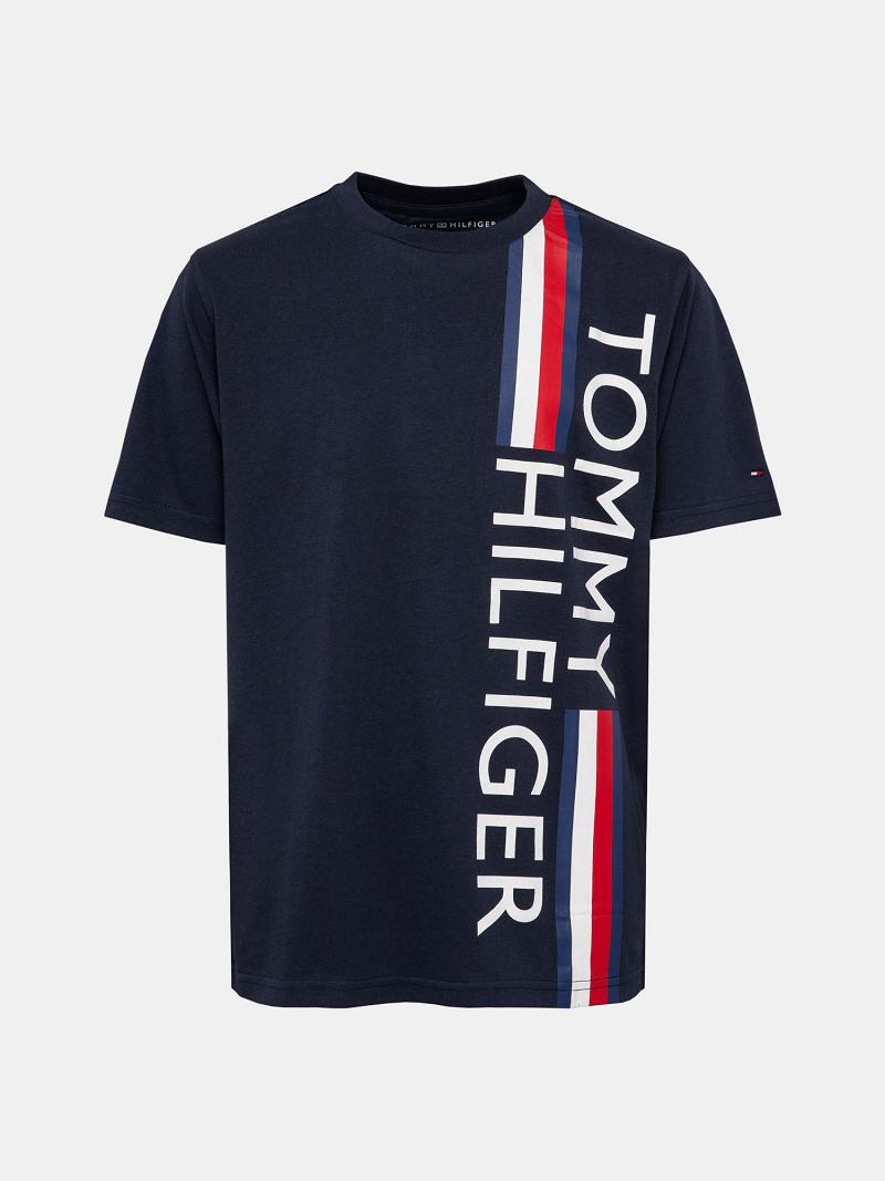 Navy Tommy Hilfiger Big Kids’ Stripe T Shirts | NZ_B2159