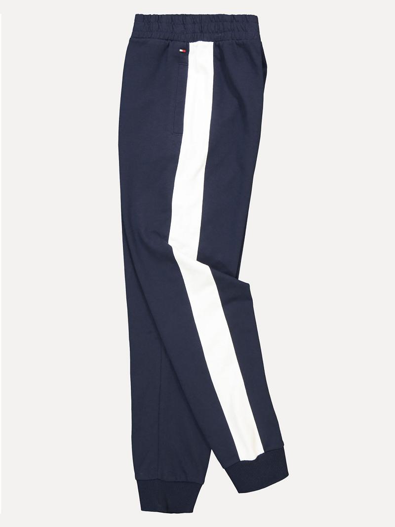 Navy Tommy Hilfiger Big Pieced Jogger Trousers | NZ_G1284