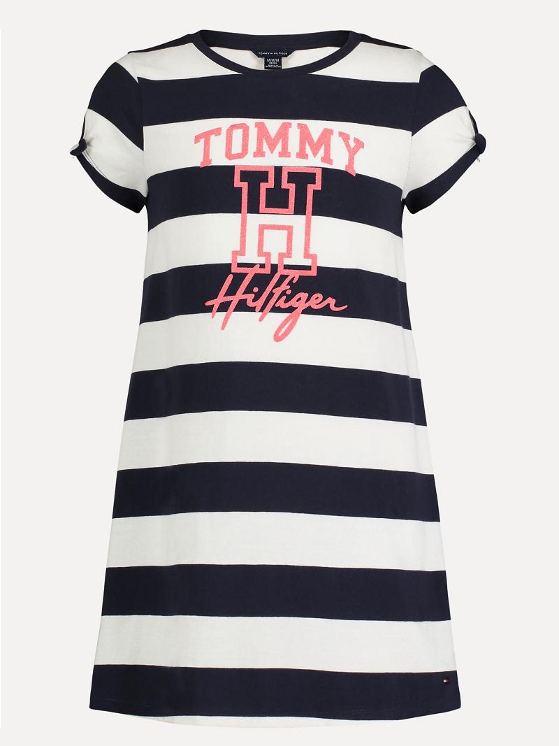 Navy Tommy Hilfiger Big Rugby T-Shirt Dresses | NZ_G1047