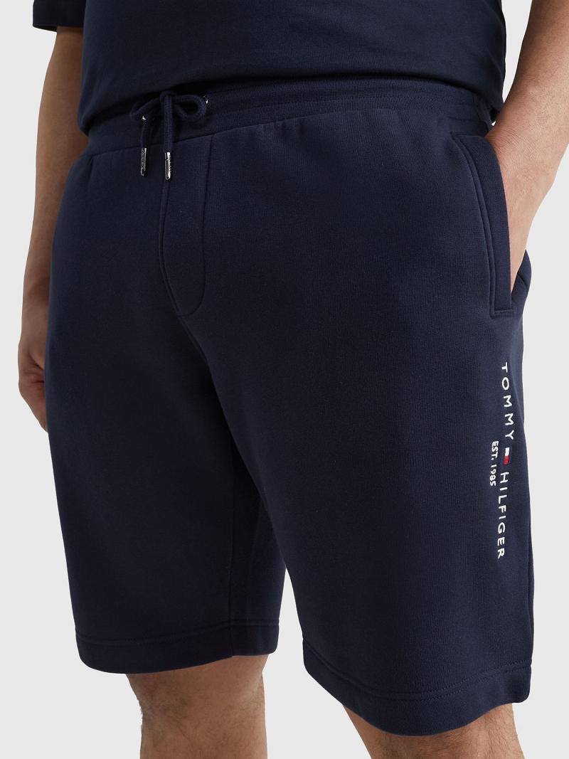 Navy Tommy Hilfiger Big and tall logo sweatshort Shorts | NZ_M31192