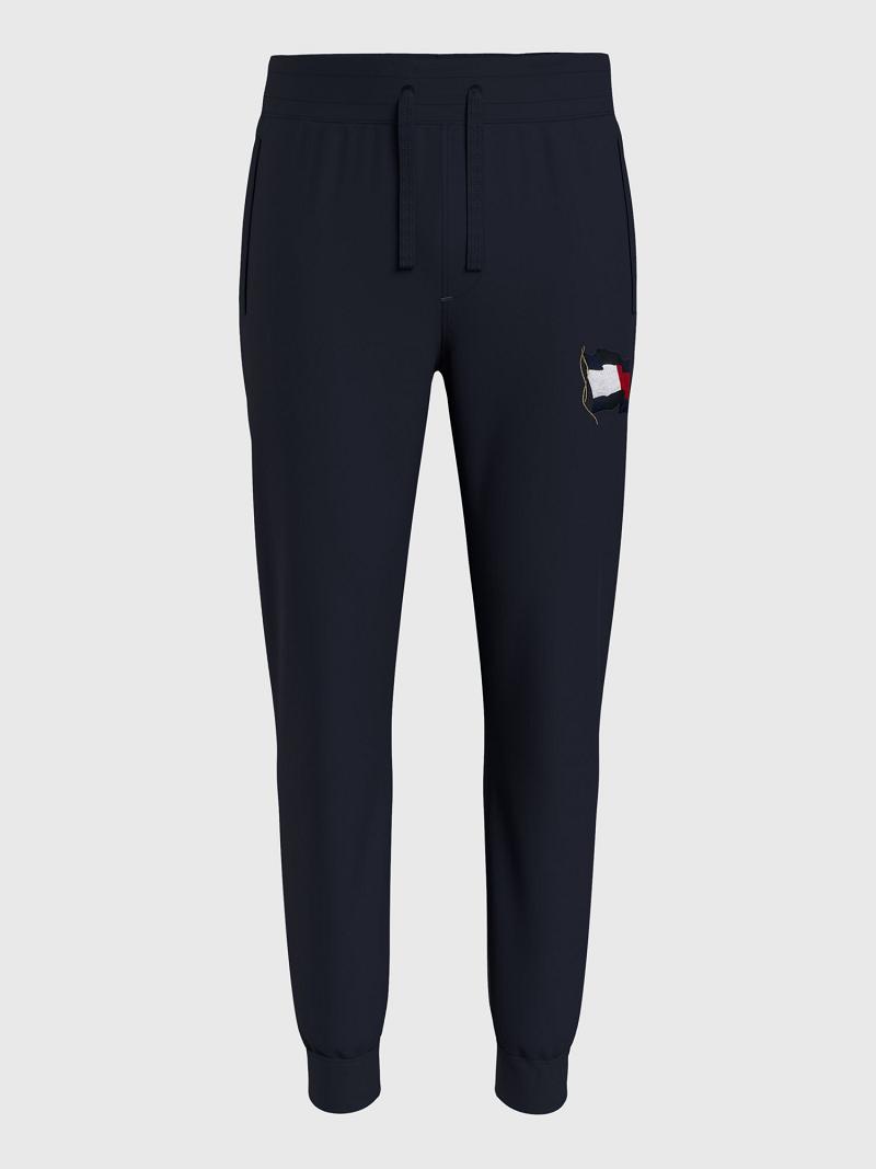 Navy Tommy Hilfiger Big and tall wavy flag Sweatpants | NZ_M31141