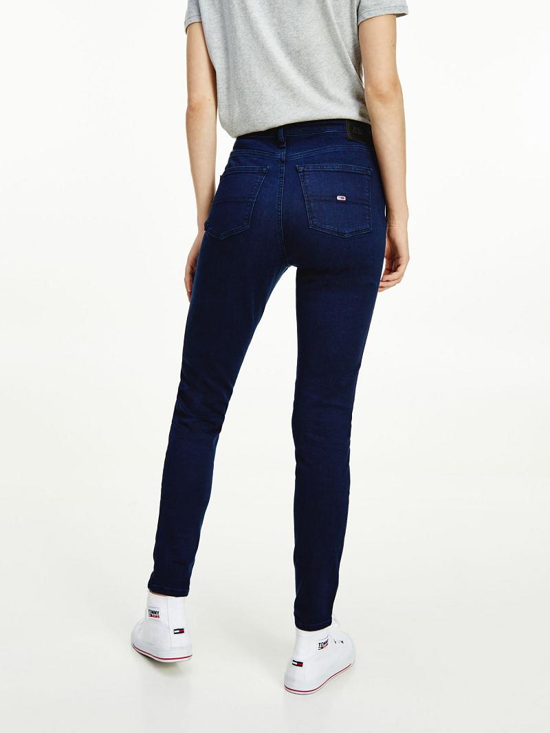 Navy Tommy Hilfiger Deep Wash Skinny Fit Jeans | NZ_W21191