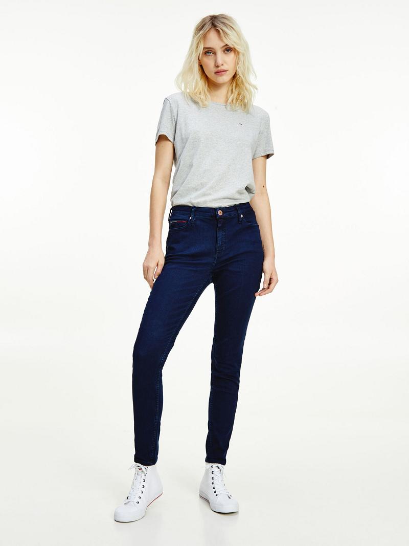 Navy Tommy Hilfiger Deep Wash Skinny Fit Jeans | NZ_W21191