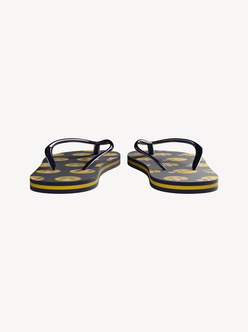 Navy Tommy Hilfiger Emoji Flip Flops | NZ_G1297