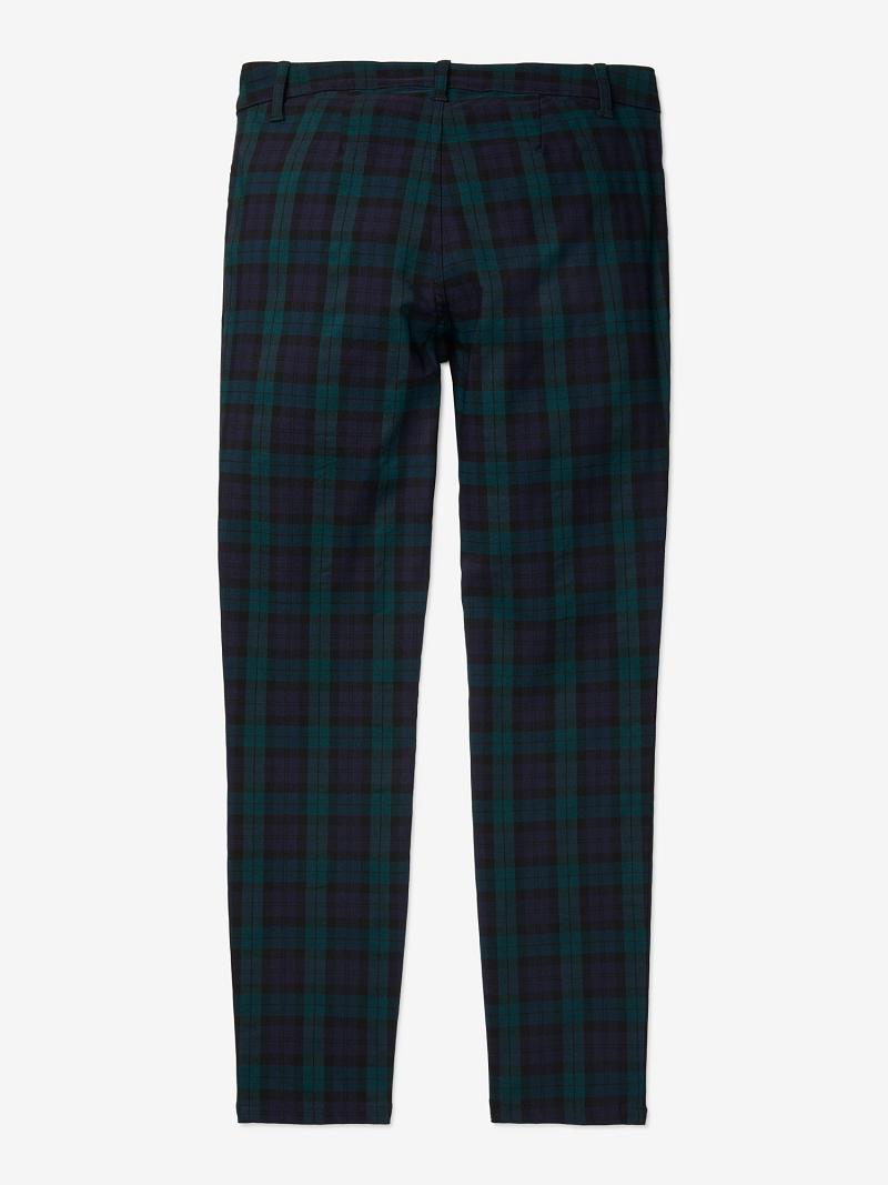 Navy Tommy Hilfiger Essential Plaid Pants | NZ_W21241