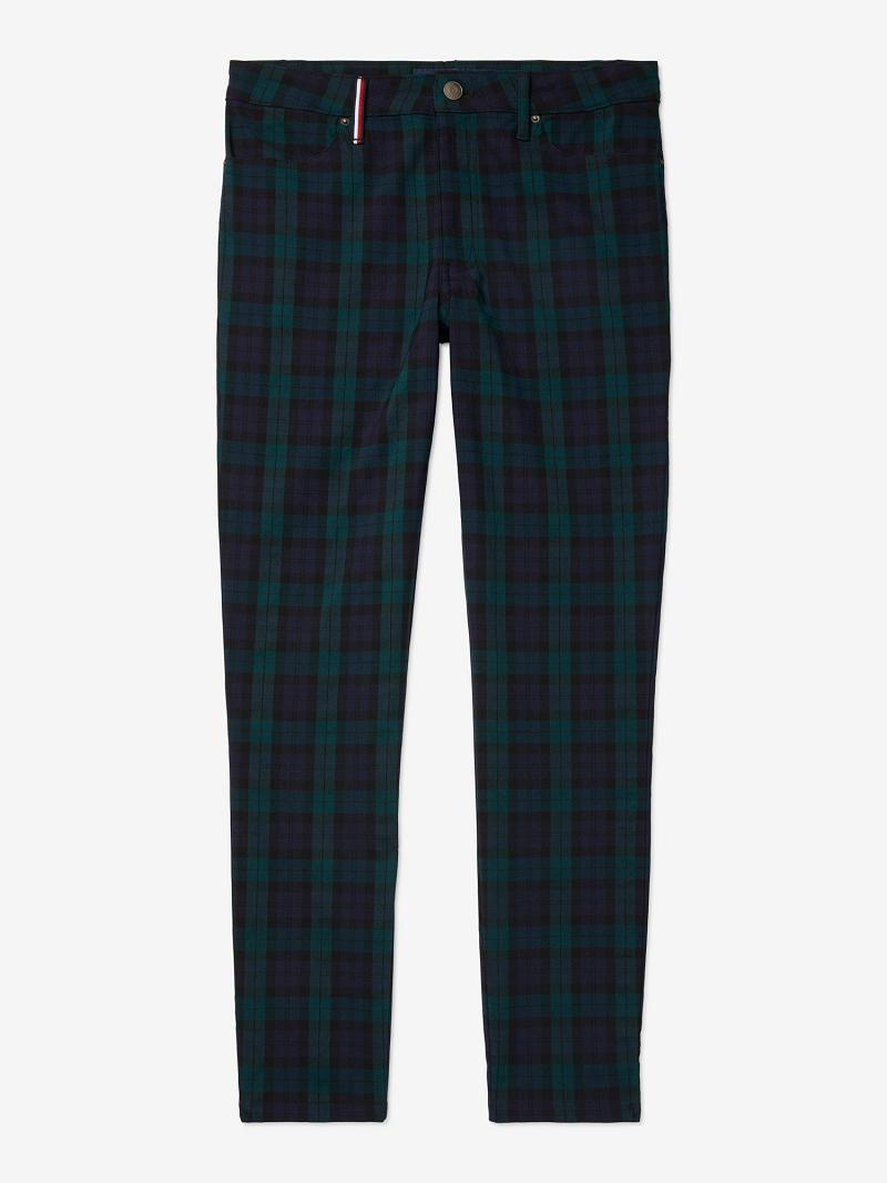 Navy Tommy Hilfiger Essential Plaid Pants | NZ_W21241