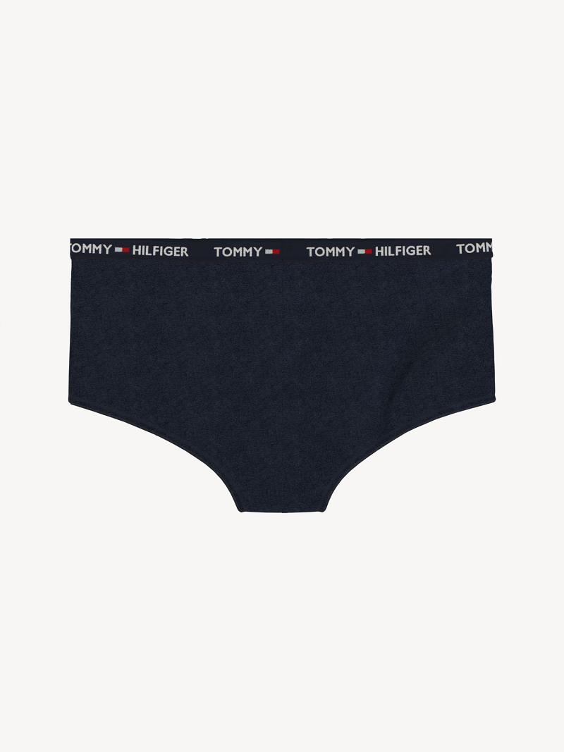 Navy Tommy Hilfiger Flag Boy Short Lingerie | NZ_W21553