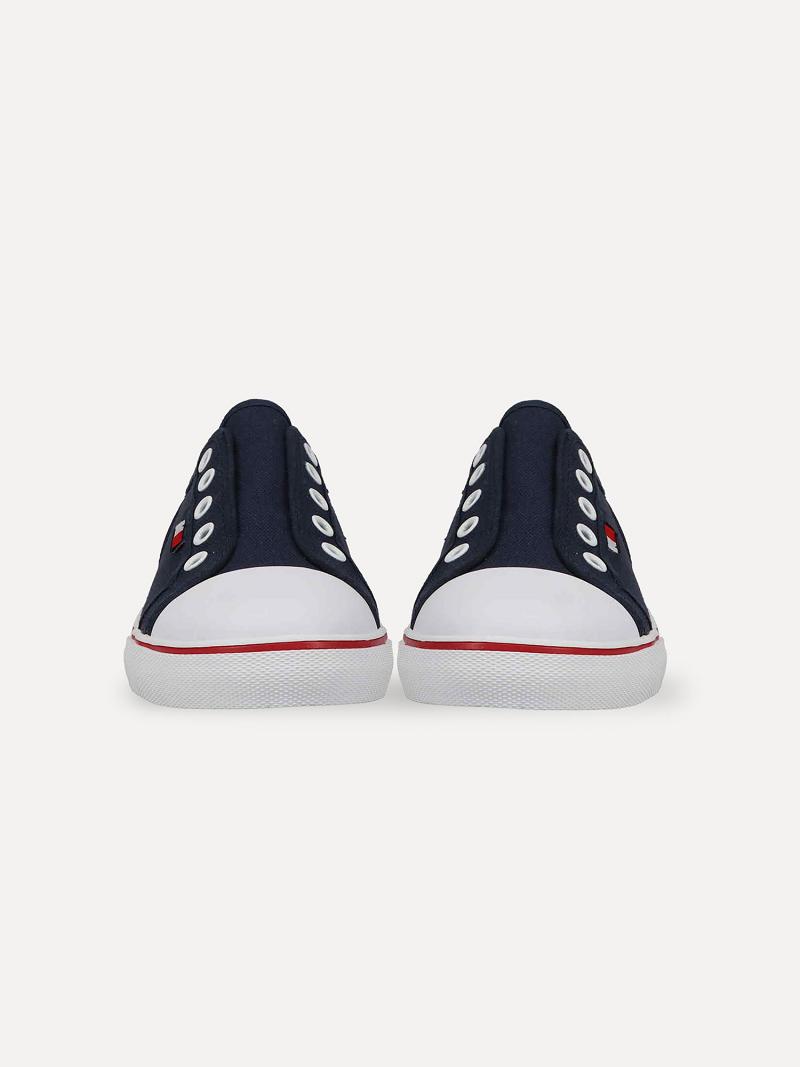 Navy Tommy Hilfiger Laceless Sneakers | NZ_B2239