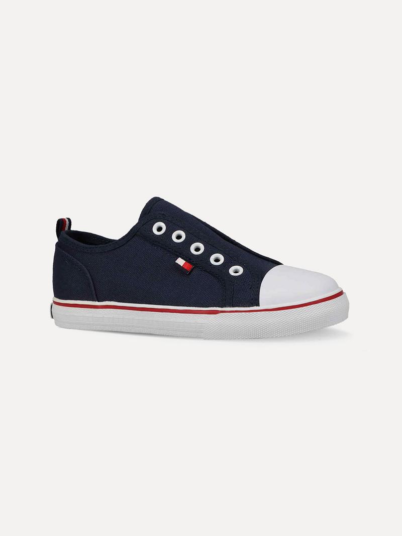 Navy Tommy Hilfiger Laceless Sneakers | NZ_B2239