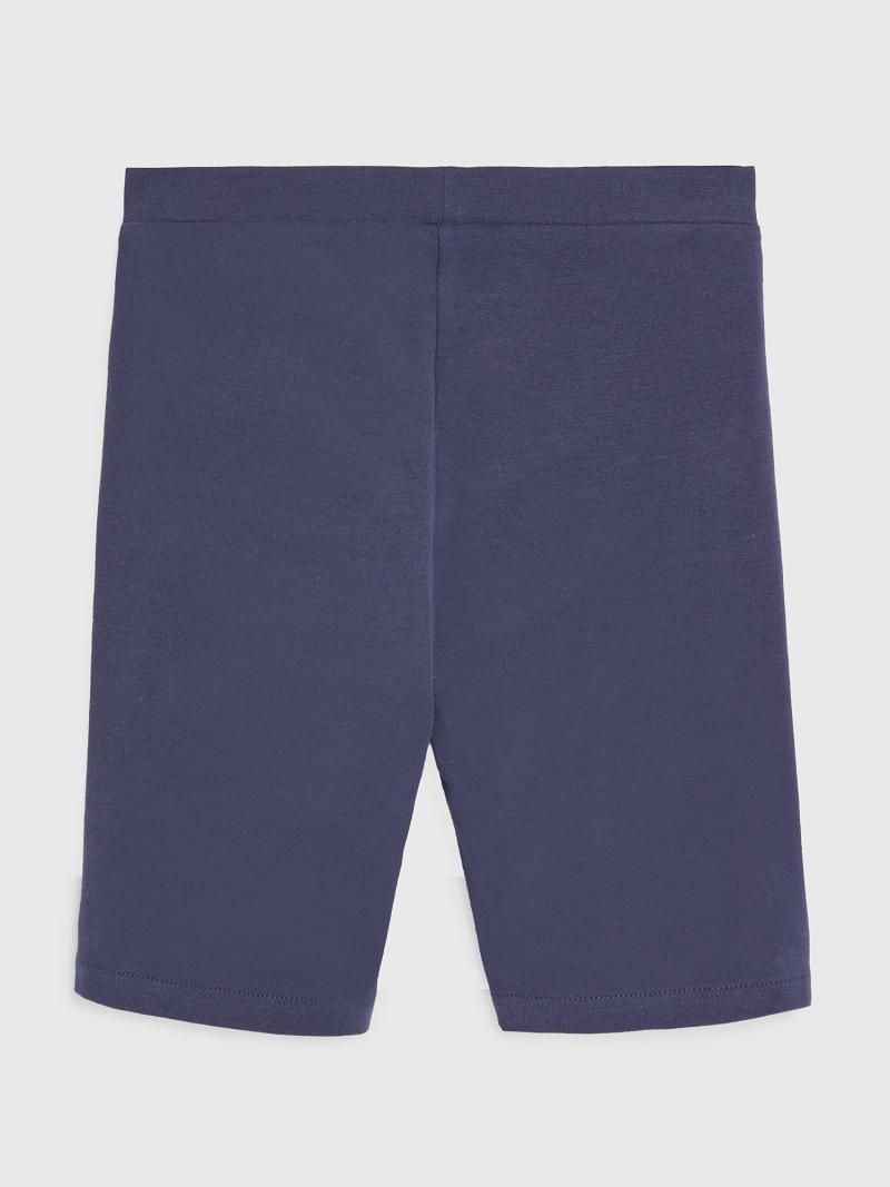 Navy Tommy Hilfiger Logo Cycling Shorts | NZ_G1159