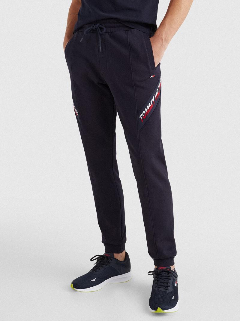 Navy Tommy Hilfiger Logo Tape Jogger | NZ_M31350