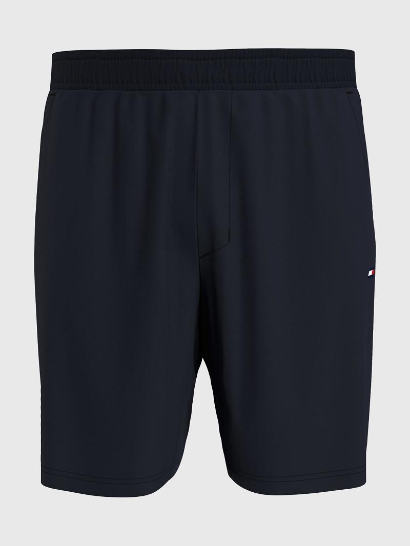 Navy Tommy Hilfiger Logo tape performance training Shorts | NZ_M31214