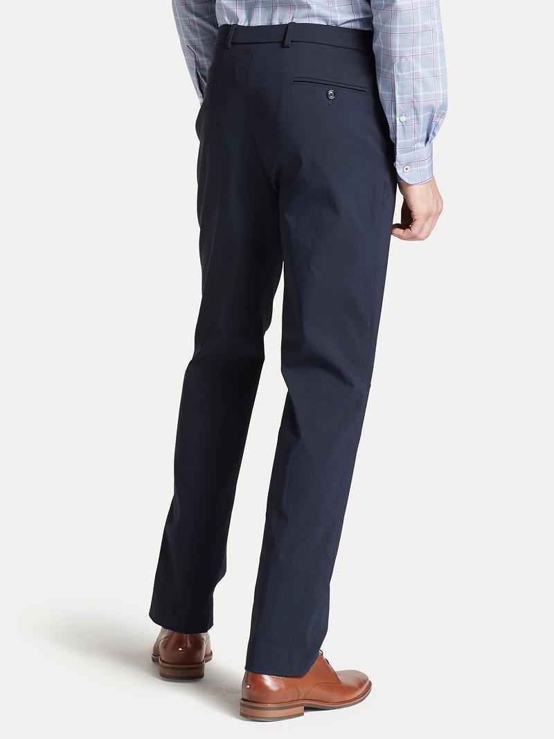 Navy Tommy Hilfiger Regular fit essential twill Pants | NZ_M31325