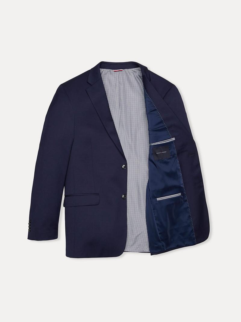 Navy Tommy Hilfiger Regular fit essential twill Blazers | NZ_M31478