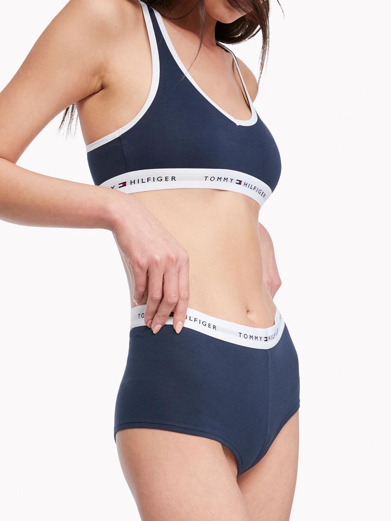 Navy Tommy Hilfiger Signature Boyshort Lingerie | NZ_W21562