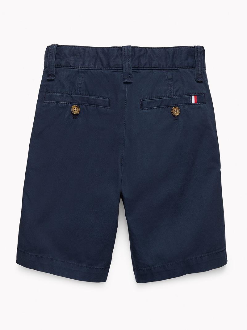 Navy Tommy Hilfiger Solid Flag Shorts | NZ_B2103