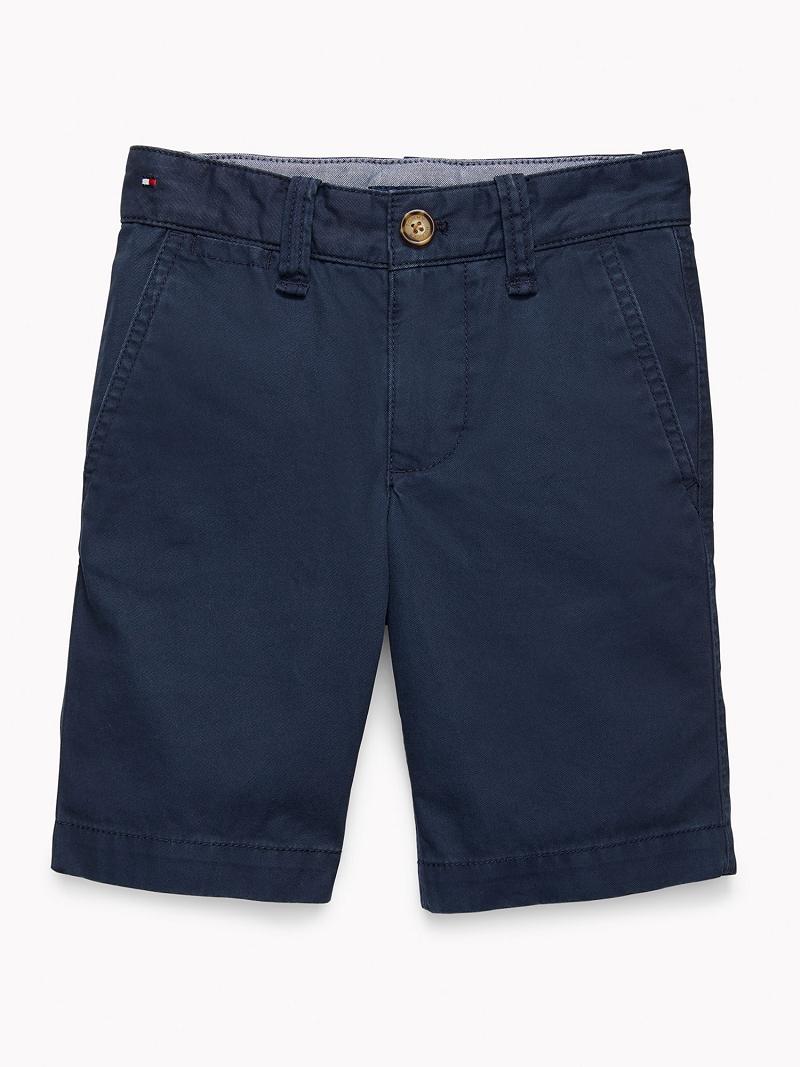 Navy Tommy Hilfiger Solid Flag Shorts | NZ_B2103