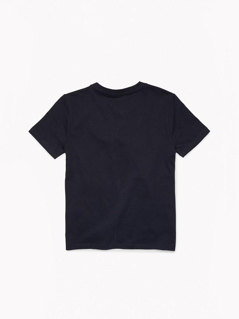 Navy Tommy Hilfiger Solid T Shirts | NZ_B2204