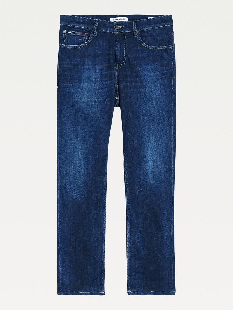 Navy Tommy Hilfiger Straight fit dark wash Jeans | NZ_M31389