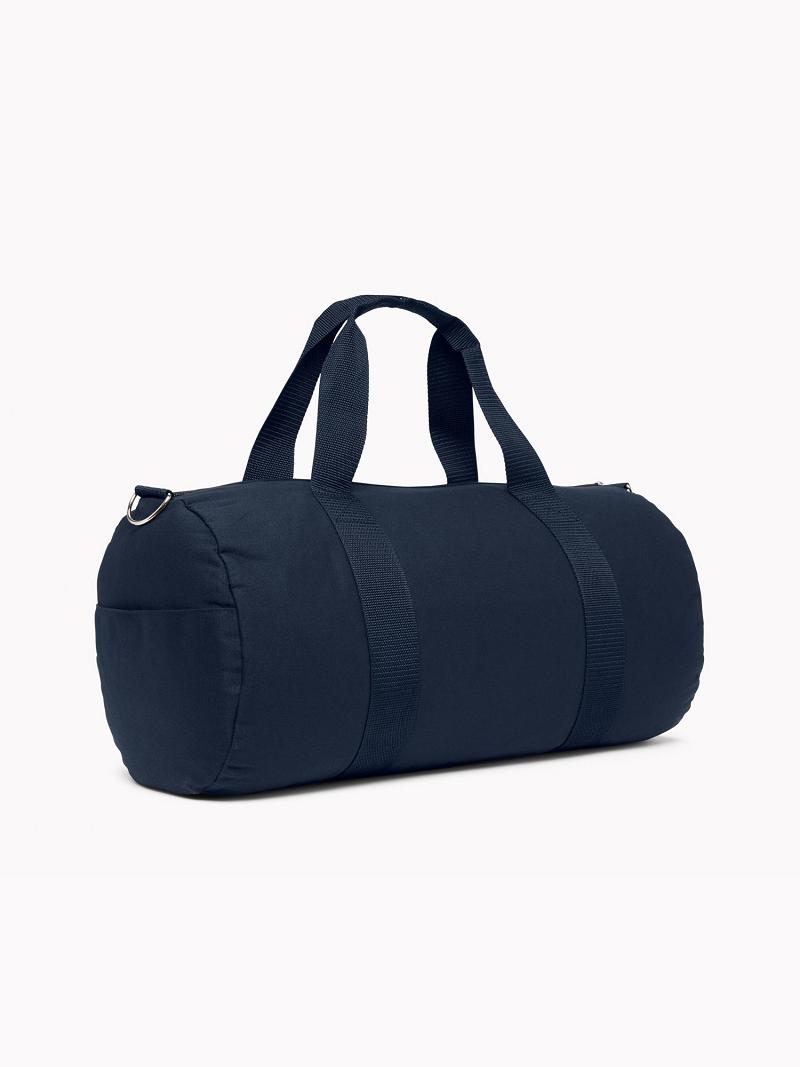 Navy Tommy Hilfiger Stripe Small Duffle Bags | NZ_M31706