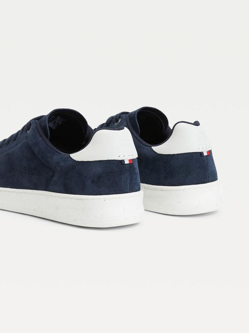 Navy Tommy Hilfiger Suede cupsole Sneakers | NZ_M31632