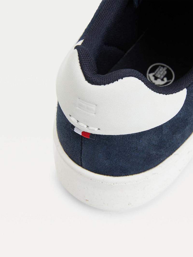 Navy Tommy Hilfiger Suede cupsole Sneakers | NZ_M31632