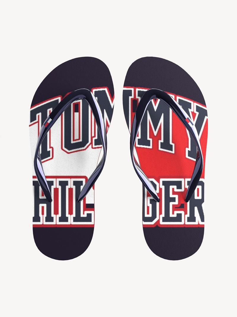 Navy Tommy Hilfiger Tommy Flip Flops | NZ_B2231