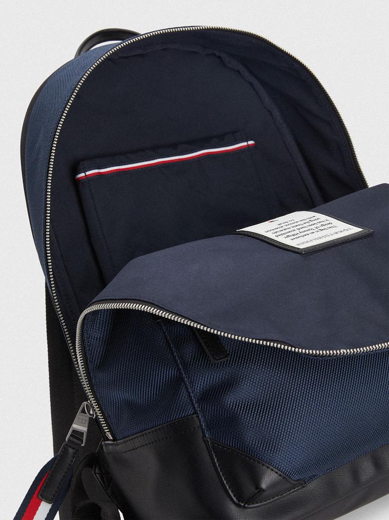 Navy Tommy Hilfiger Tommy Stripe Backpack Bags | NZ_M31711