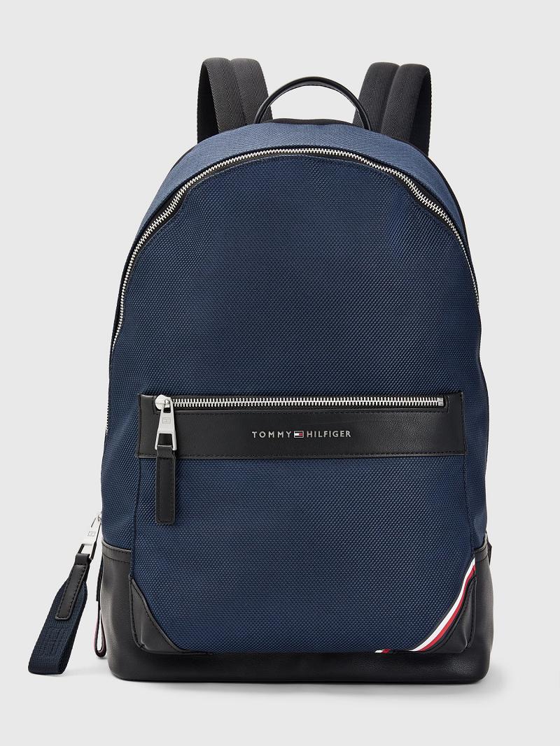 Navy Tommy Hilfiger Tommy Stripe Backpack Bags | NZ_M31711