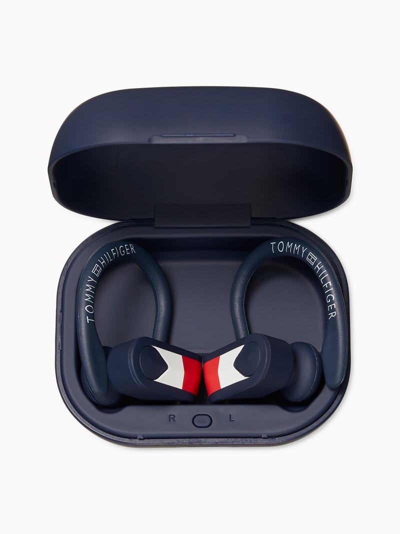 Navy Tommy Hilfiger Wireless Sport Earbuds Technology | NZ_M31805