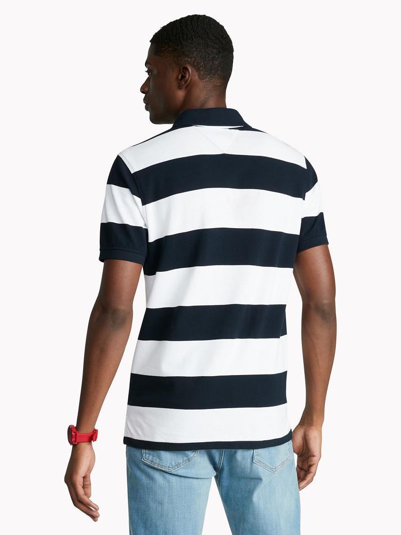 Navy / White Tommy Hilfiger Regular fit tommy striped Polos | NZ_M31303