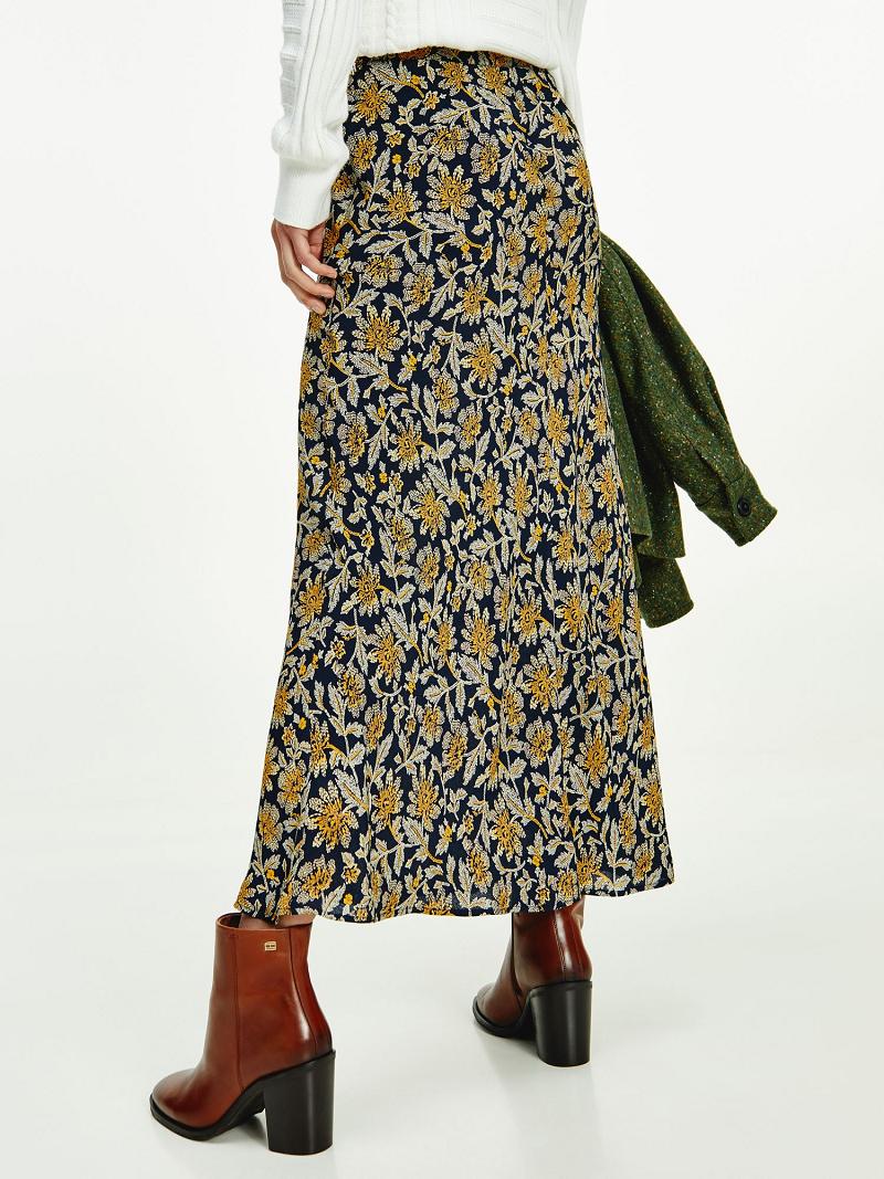 Olive Tommy Hilfiger Floral Crepe Maxi Skirts | NZ_W21327