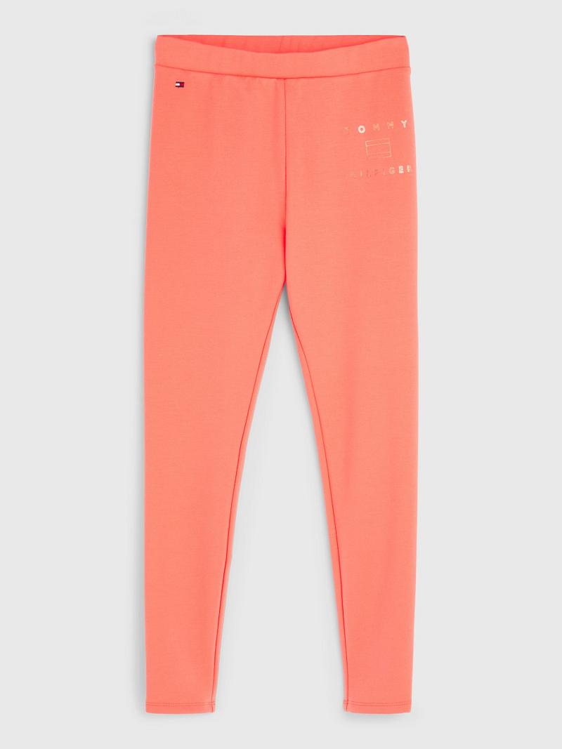 Orange Tommy Hilfiger Big Solid Leggings | NZ_G1146