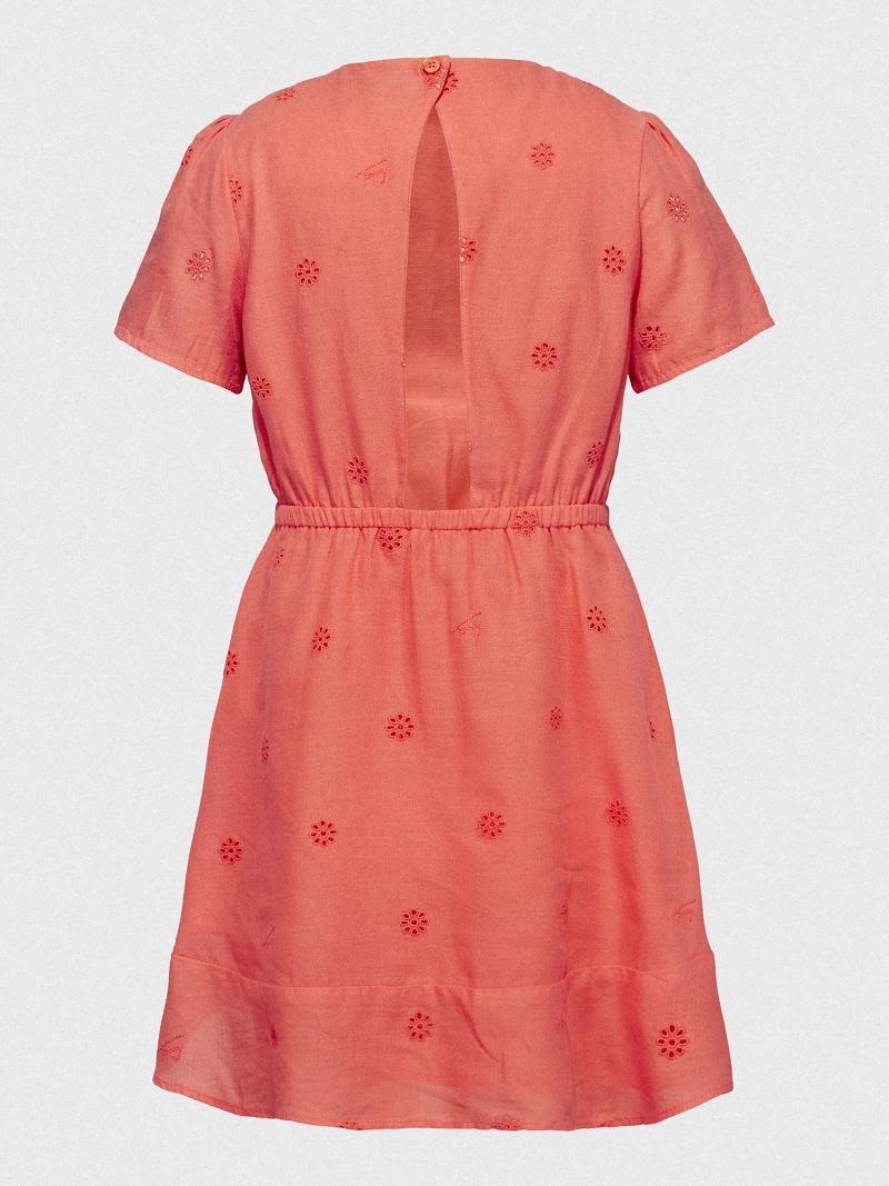 Orange Tommy Hilfiger Embroidered Dresses | NZ_G1054