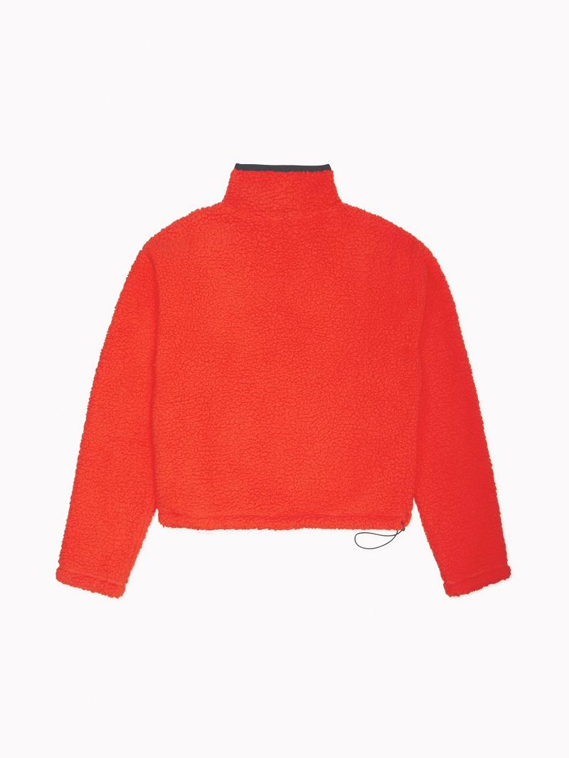 Orange Tommy Hilfiger Essential Sherpa Sweatshirts | NZ_W21387