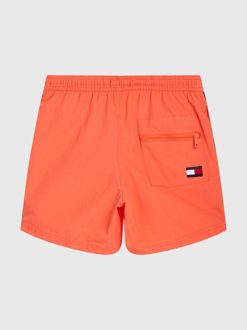 Orange Tommy Hilfiger Logo Stripe Trunk Swimwear | NZ_B2150