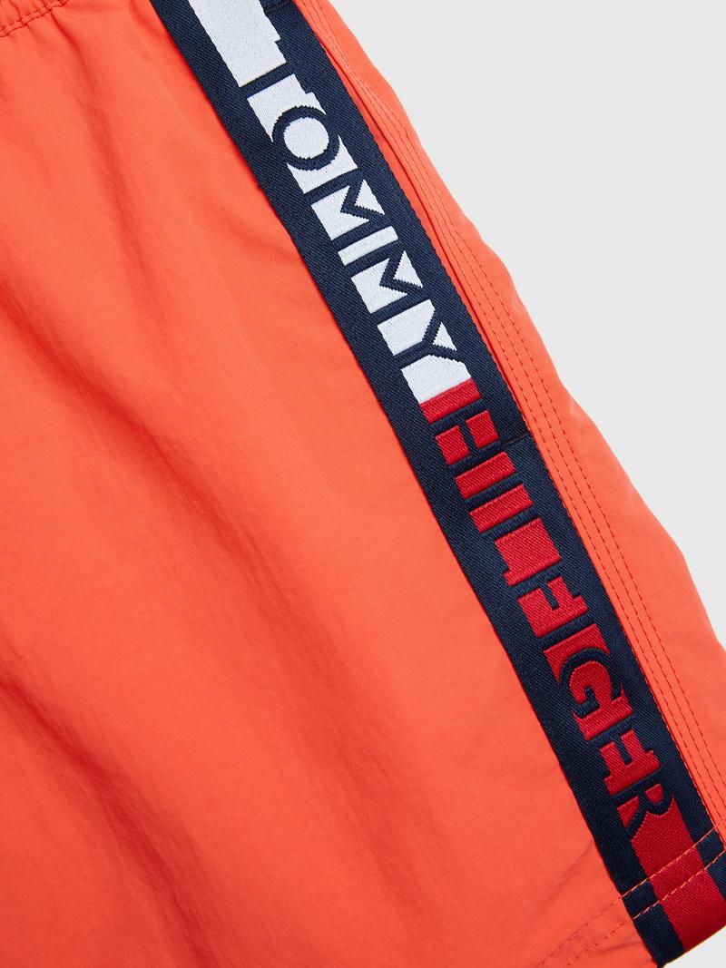 Orange Tommy Hilfiger Logo Stripe Trunk Swimwear | NZ_B2150