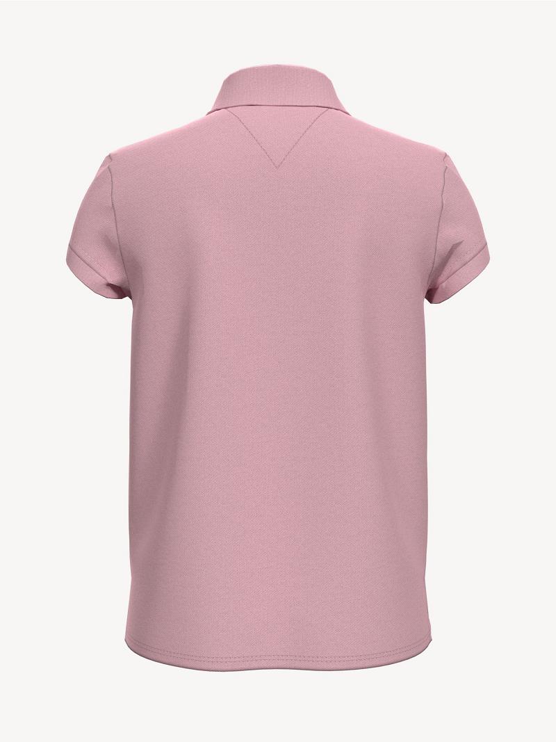 Pink Tommy Hilfiger Big Classic Polos | NZ_G1147