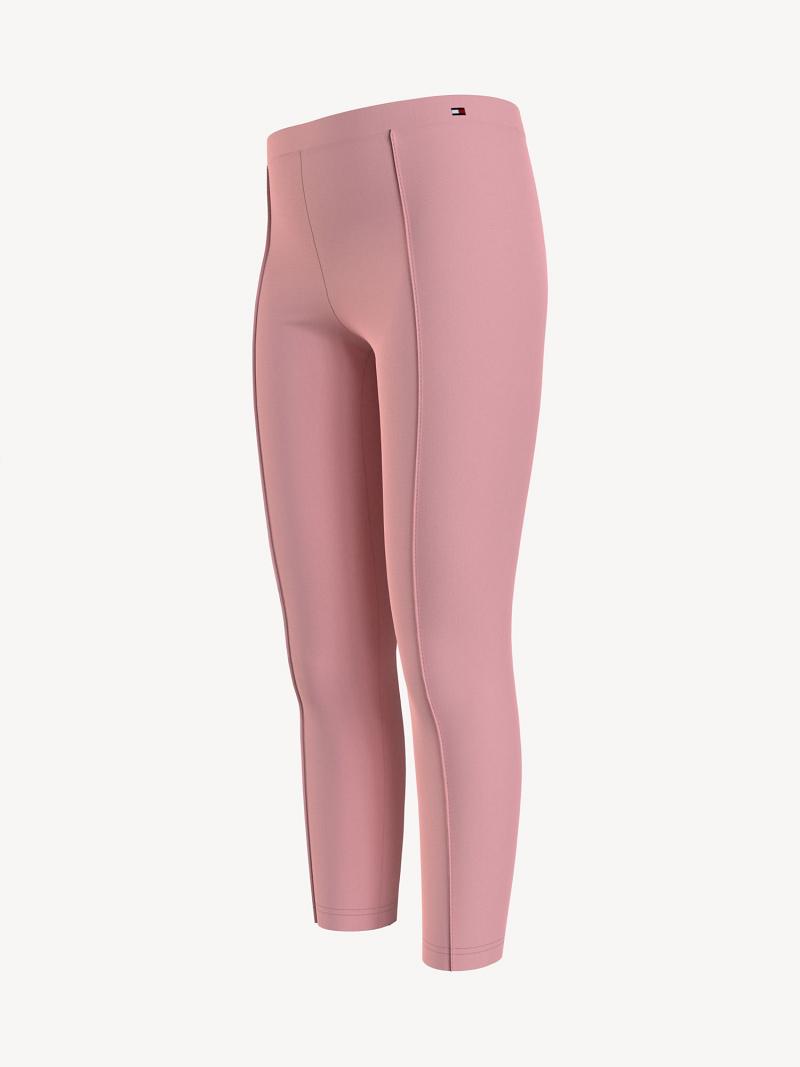 Pink Tommy Hilfiger Big Solid Leggings | NZ_G1136