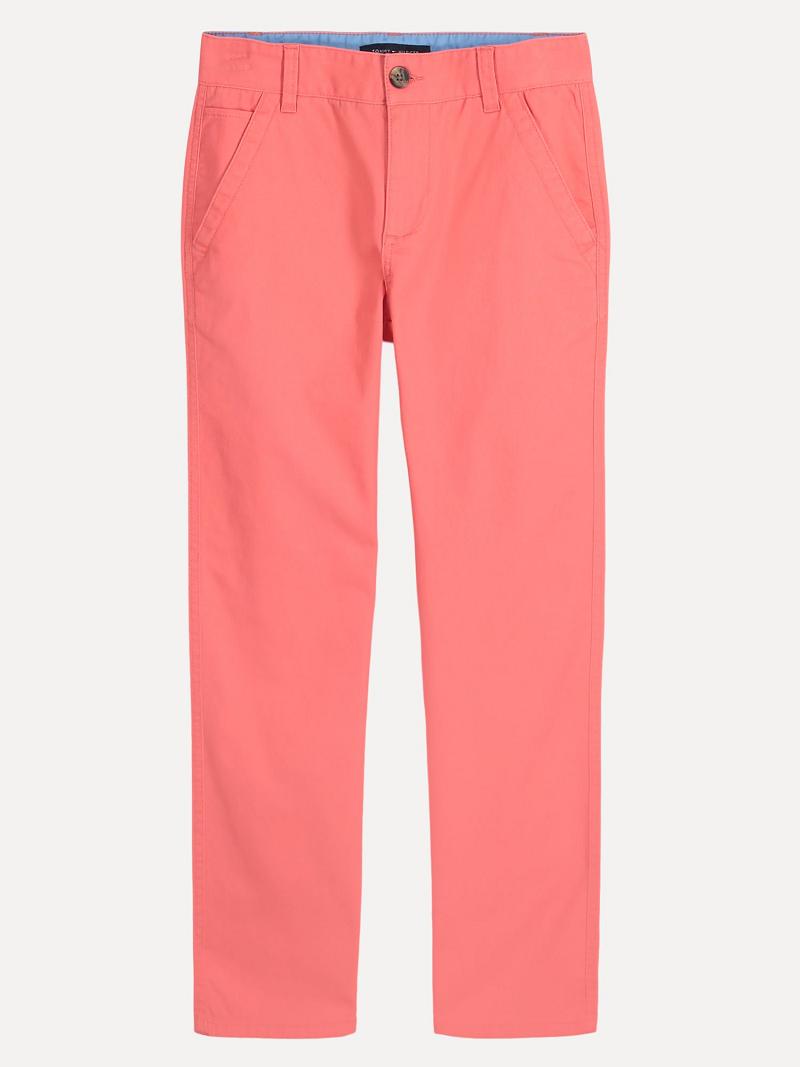 Pink Tommy Hilfiger Big Twill Trousers | NZ_B2220