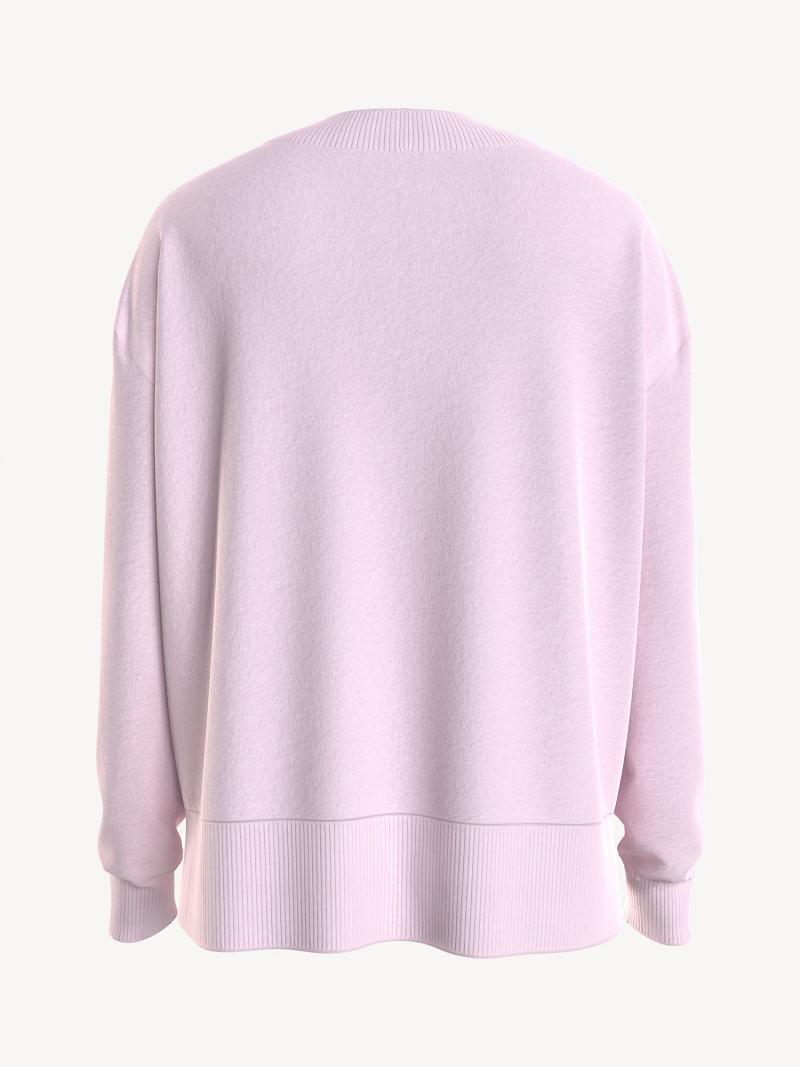 Pink Tommy Hilfiger Essential V-Neck Sweaters | NZ_W21352