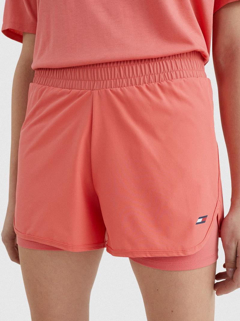 Pink Tommy Hilfiger Hybrid Running Shorts | NZ_W21306