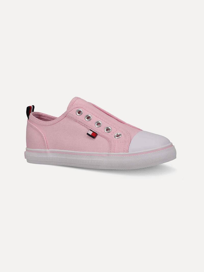 Pink Tommy Hilfiger Kids’ Pink Laceless Sneakers | NZ_G1309