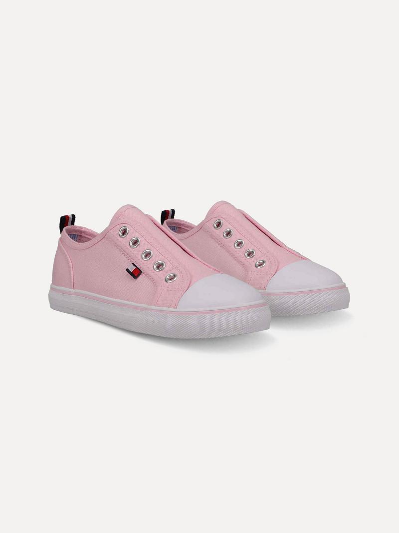 Pink Tommy Hilfiger Kids’ Pink Laceless Sneakers | NZ_G1309