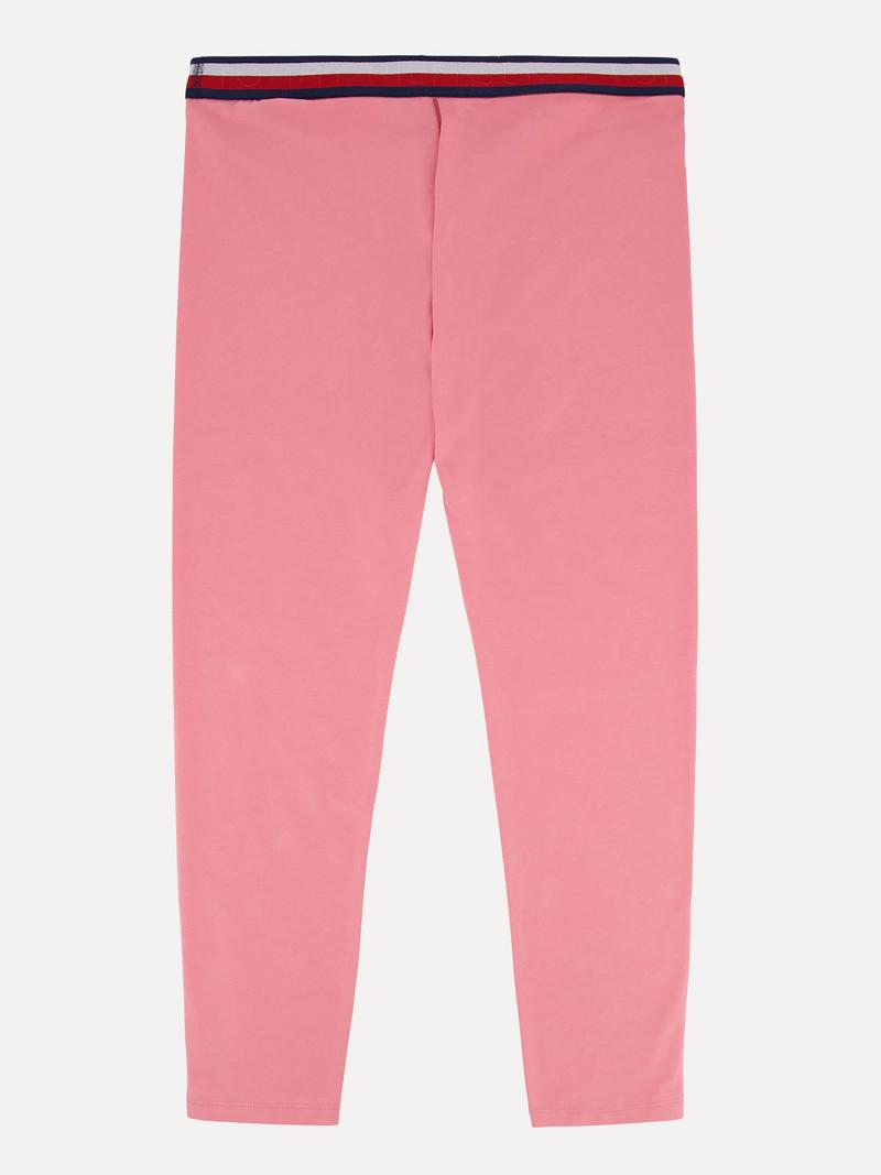 Pink Tommy Hilfiger Little Stripe Leggings | NZ_G1140