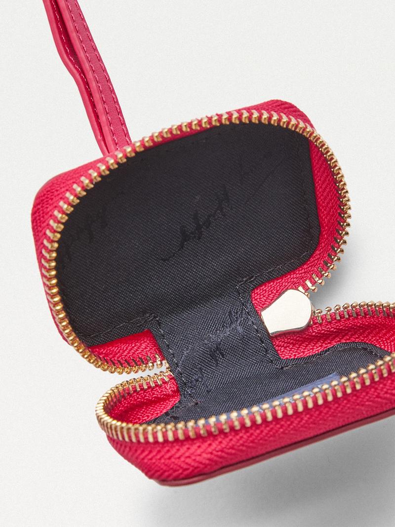 Pink Tommy Hilfiger Monogram Zip Earbud Case Cardholders | NZ_W21650