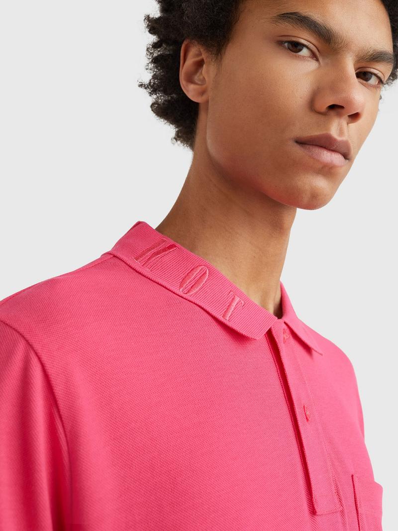 Pink Tommy Hilfiger Pocket Polos | NZ_M31293